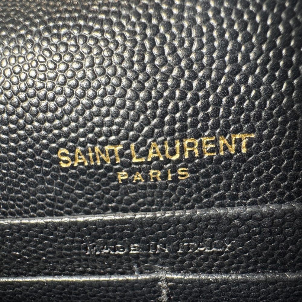 Yves Saint Laurent Black Crossbody with Gold Chain - Picture 9 of 12